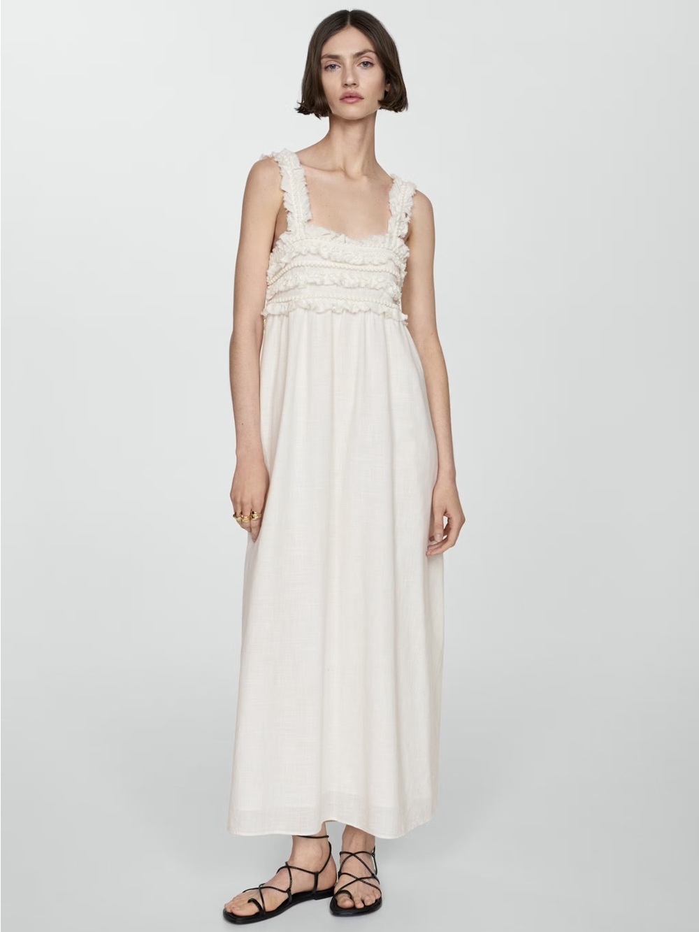 Mango Boho Cotton Maxi Dress